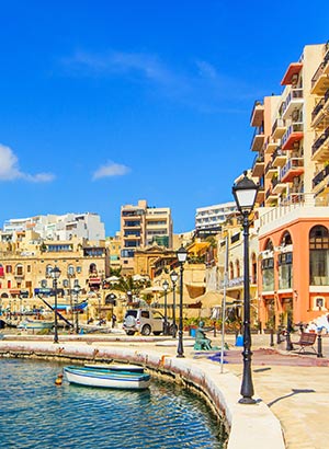 Badplaatsen Malta: St Julians