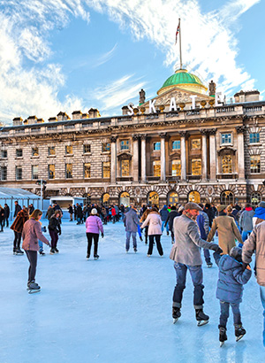 Kerstshoppen in Londen: ijsbanen