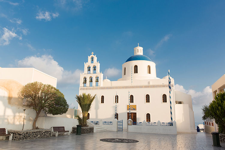 vakantiefoto's zonder toeristen: Santorini