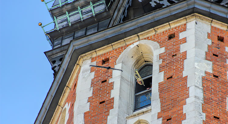 Bezienswaardigheden Krakau: hejnal trompet