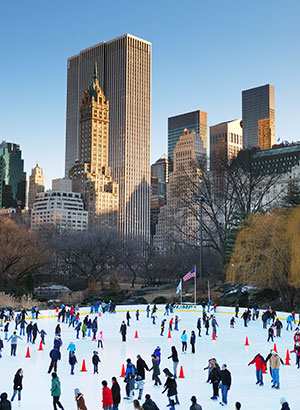 Kerst in New York, schaatsen