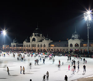 Boedapest in de winter: schaatsen in stadspark