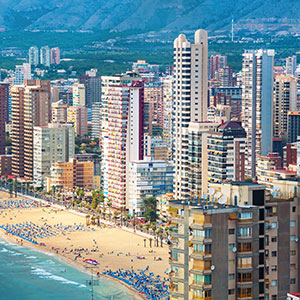 Redenen vakanite Benidorm, skyline