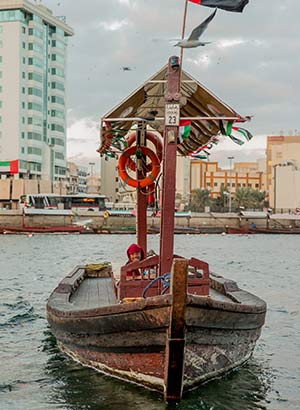 Old Dubai: met de abra naar het oude gedeelte van Dubai