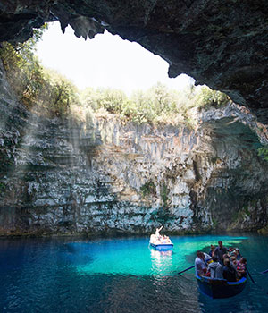 Doen op Kefalonia, grotten