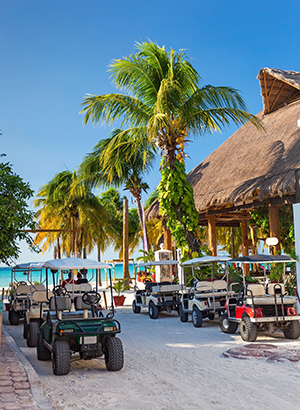 Vakantie Isla Holbox: golfkarretjes