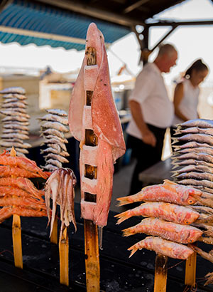 Fietsen in Málaga: lunchen