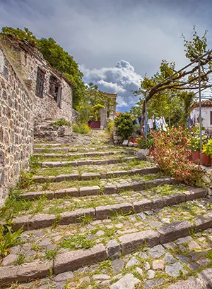 Mooiste dorpjes Molyvos: straatje