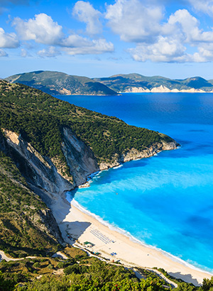 Mooiste stranden Kefalonia: Myrtos Beach