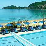Mooiste stranden Corfu: Porto Timoni, Belle Helene Hotel