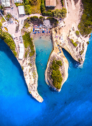 Mooiste stranden van Corfu: Canal d'Amour, Sidari
