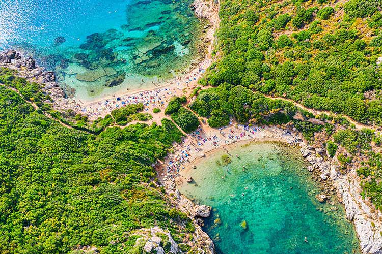 Mooiste stranden Corfu: Porto Timoni
