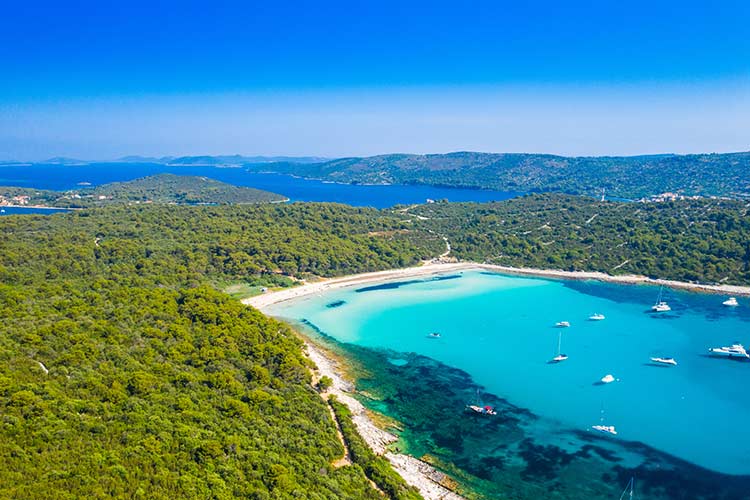 Mooiste stranden Kroatië: Sakarun Beach