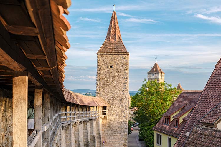 Rothenburg ob der Tauber, Duitsland: stadsmuren