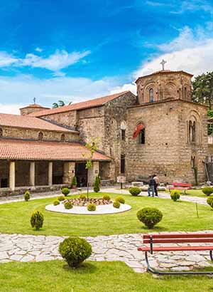 Doen in Ohrid, Macedonië Sveti Sophia