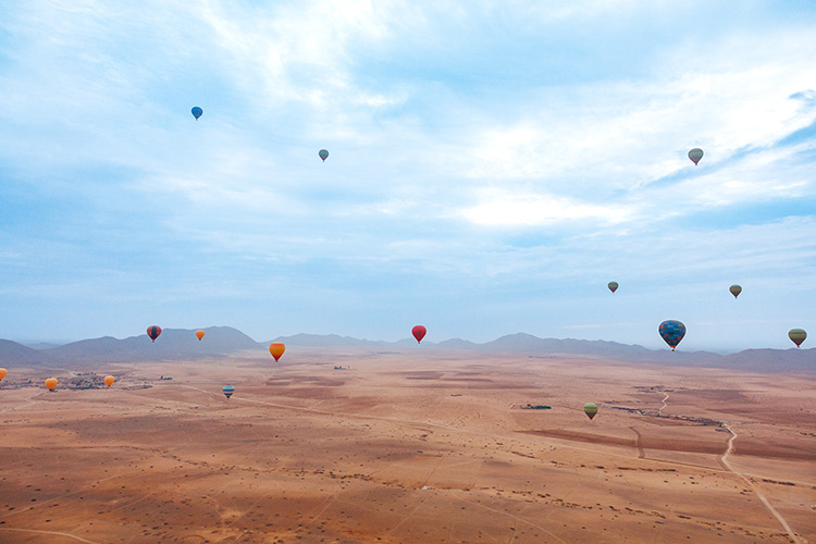 Wat te doen in Marrakech: balloonvaart