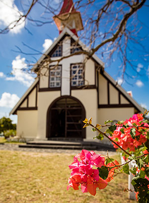 Kerkje bij Cap Malheureux, Noord-Mauritius