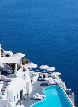 Bezienswaardigheden Santorini, Oia: hotels