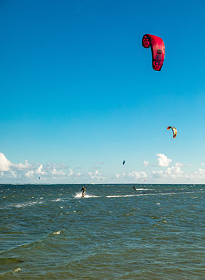 Cumbuco, Brazilië: kitesurfen