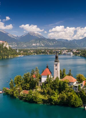 Redenen zonvakantie Slovenië, meer van Bled