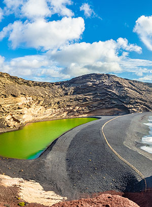 Bezienswaardigheden Lanzarote: El Golfo & Lago Verde