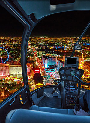 Doen in Las Vegas: helikopter bij nacht