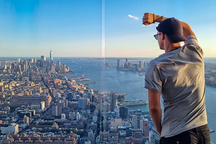 The Empire State Building New York: uitzicht vanaf het platform