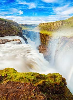 Golden Circle IJsland: Gullföss Waterval