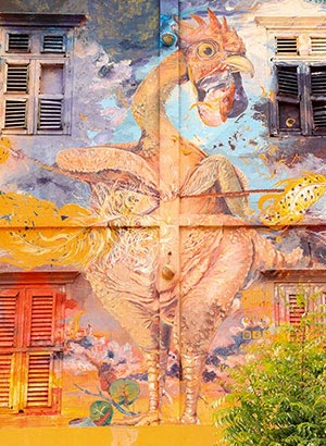 Street art Curacao: kip
