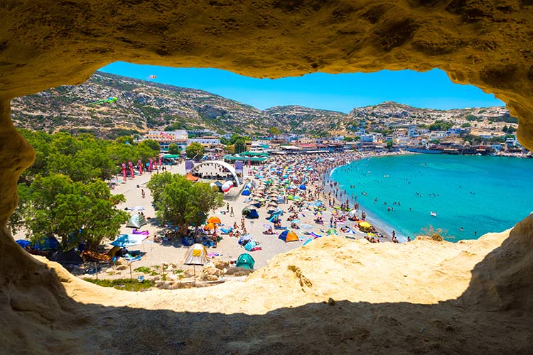 Mooiste stranden Kreta: Matala Beach