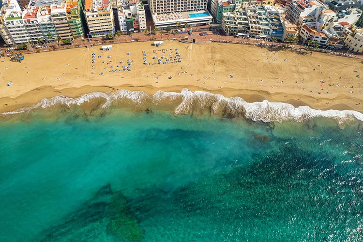 Mooiste stranden Gran Canaria: Playa de las Canteras