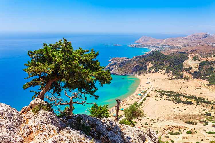 Mooiste stranden Rhodos - Tsambika Beach