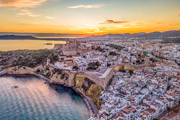 Dalt Vila Ibiza, zonsondergang