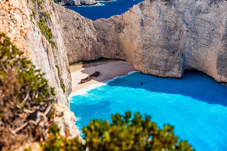 Mooiste stranden Griekenland: Navagio Beach, Zakynthos