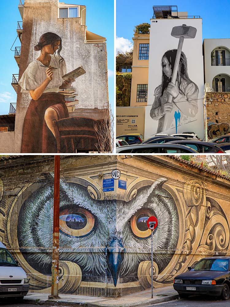 Street art Athene: kunstwerken