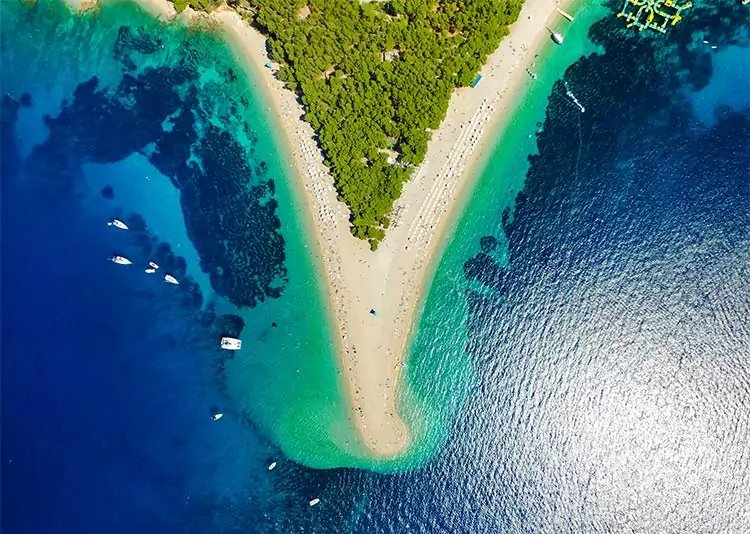 Zlatni Rat bovenaanzicht