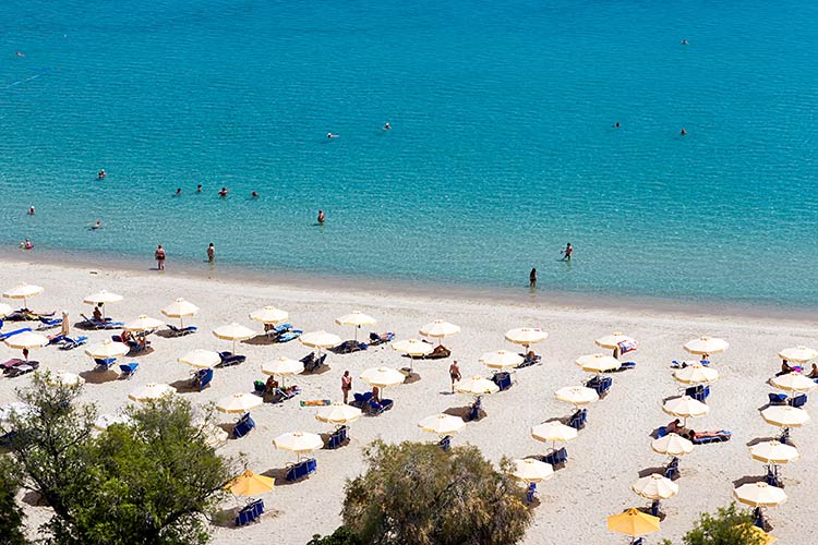 Mooiste stranden Chalkidiki: Kallithea Beach