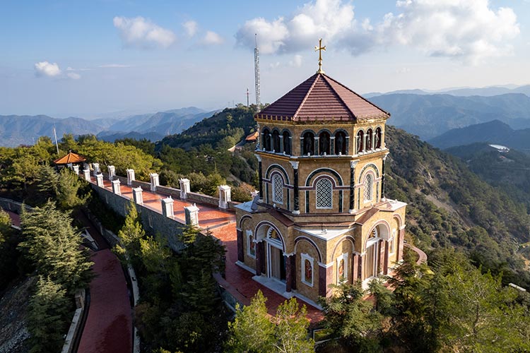 Troodos-gebergte Cyprus: Kykkos klooster