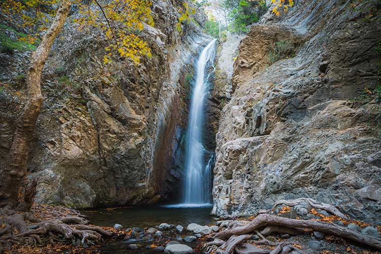 Troodos-gebergte Cyprus: waterval