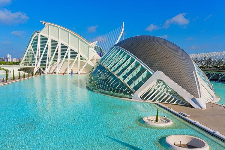 Valencia in oktober; Ciudad de las Artes y las Ciencias