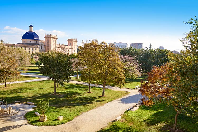 Valencia in oktober; Jardines de Turia
