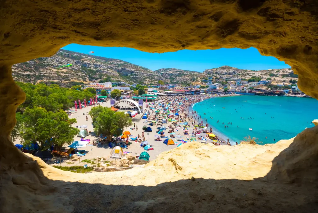 Mooiste stranden Kreta - Matala Beach