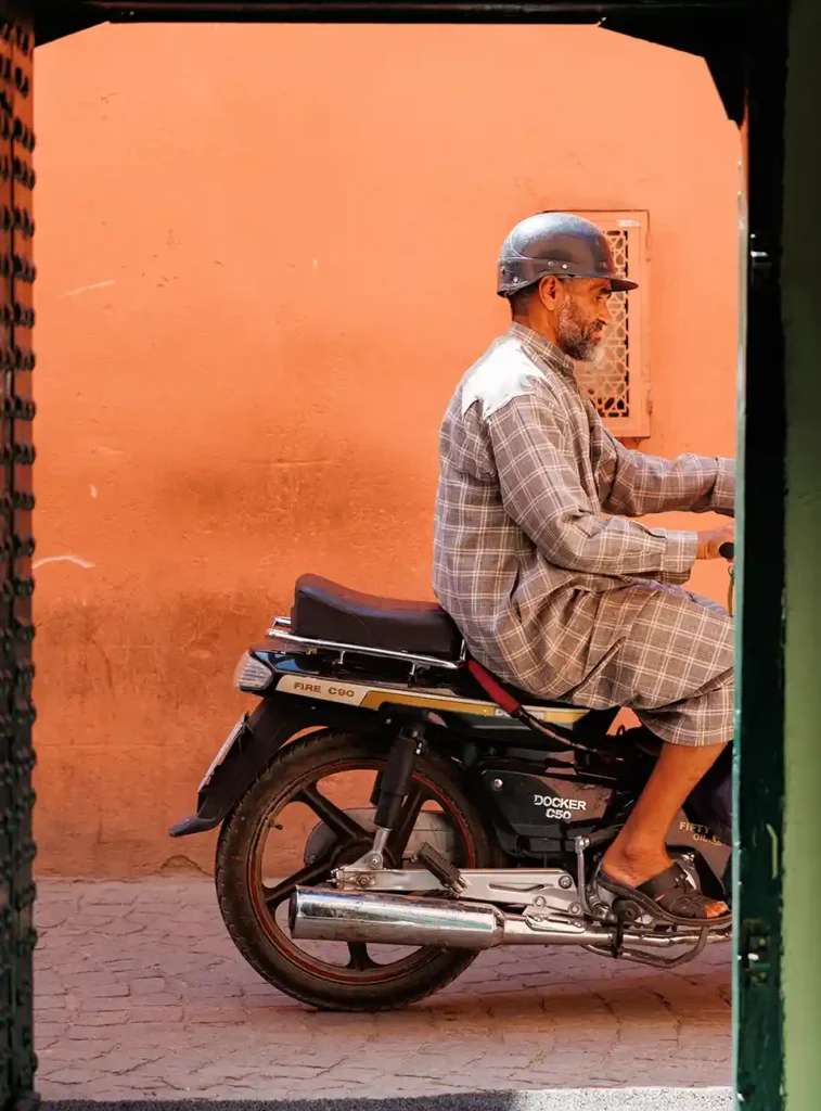 Fietsen in Marrakech souks