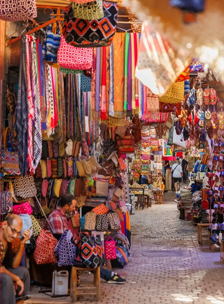 Fietsen in Marrakech souks