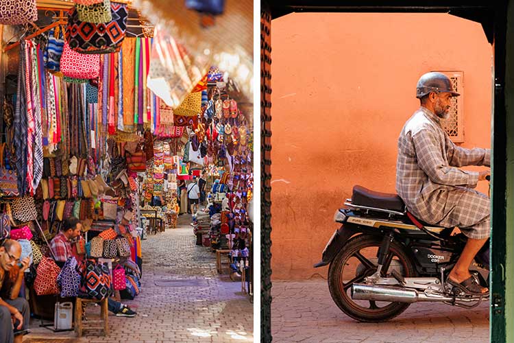 Fietsen in Marrakech: souks
