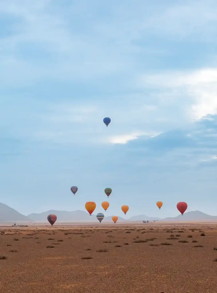 Marrakech luchtballonvaart: hoogtevrees