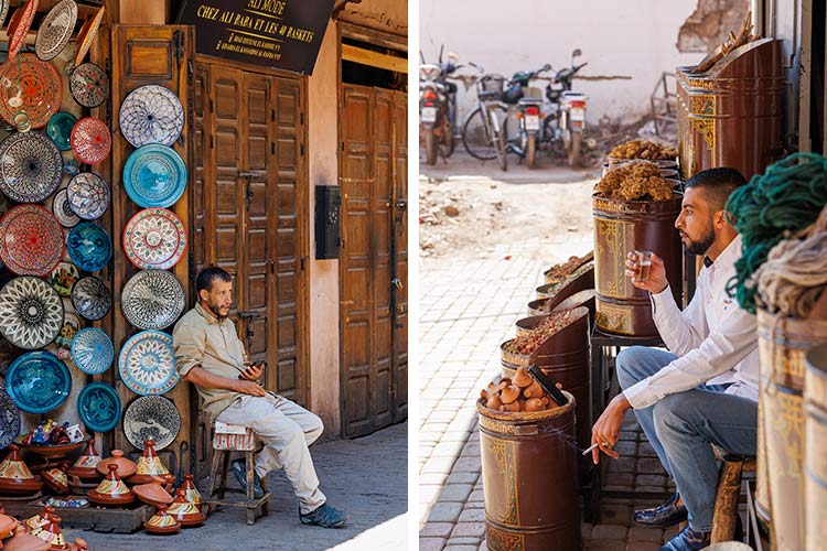 Souks Marrakech: marktkoopmannen