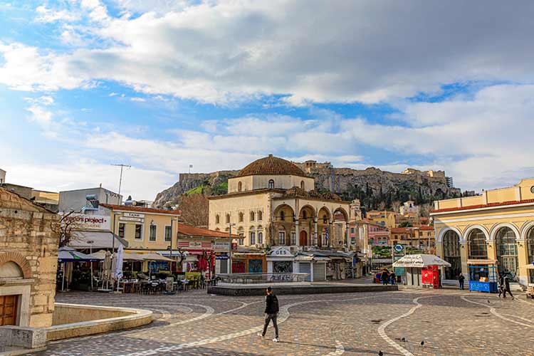 Bezienswaardigheden Athene, Monastiraki plein