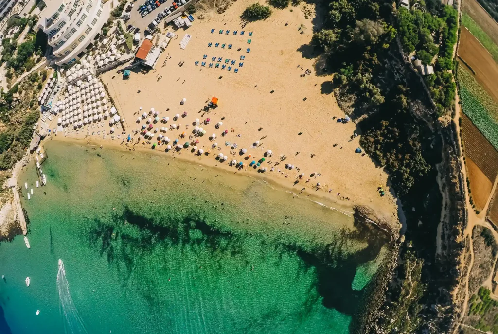 Mooiste stranden Malta Mellieha Bay