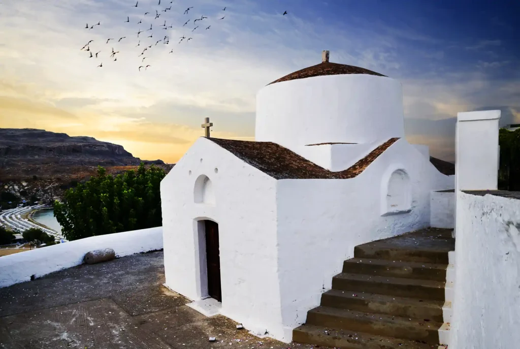 Lindos, witte stadje van Rhodos, praktisch